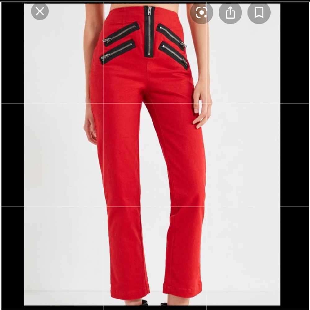 Urban Outfitters Red High-Waisted Pants